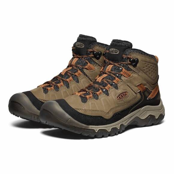 NEW KEEN men's targhee mid shoe in sea turtle roasted pecan
